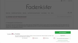 
                            7. Allgemeine Geschäftsbedingungen | Fadenkäfer