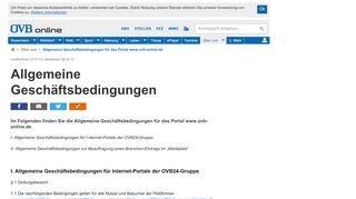 
                            6. Allgemeine Geschäftsbedingungen für das Portal www.ovb-online.de ...