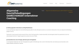 
                            3. Allgemeine Geschäftsbedingungen ... - uNet Marketing