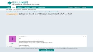 
                            12. Allgemeine Infos - Beiträge aus der JuS über UB Account abrufen ...