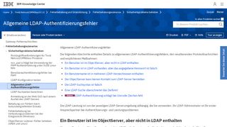 
                            9. Allgemeine LDAP-Authentifizierungsfehler - IBM