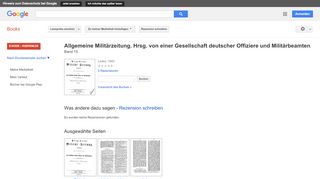 
                            9. Allgemeine Militärzeitung. Hrsg. von einer Gesellschaft deutscher ...
