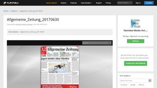 
                            10. Allgemeine_Zeitung_170630 Pages 1 - 16 - Text Version | FlipHTML5