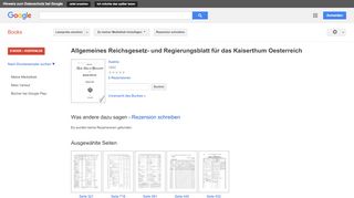 
                            9. Allgemeines Reichsgesetz- und Regierungsblatt für das Kaiserthum ...