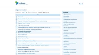 
                            8. Allgemeinmedizin - Ärztenetzwerk coliquio - Die medizinische Online ...