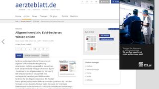 
                            13. Allgemeinmedizin: EbM-basiertes Wissen online - Deutsches Ärzteblatt