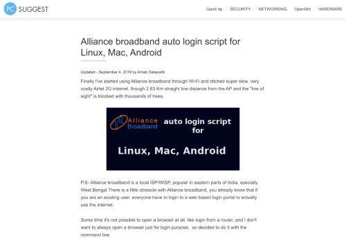 
                            12. Alliance broadband auto login script for Linux, Mac, Android