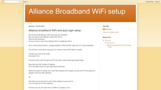 
                            3. Alliance broadband WiFi and auto login setup