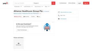 
                            8. Alliance Healthcare Group Pte - Medical Centres ... - Yelp Singapore