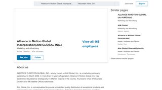 
                            11. Alliance In Motion Global Incorporation(AIM GLOBAL INC.) | LinkedIn