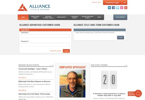 
                            5. Alliance Title & Escrow Corp. | Account Login