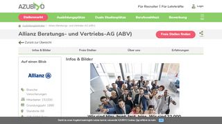 
                            6. Allianz Beratungs- und Vertriebs-AG (ABV) als Ausbilder - Azubiyo