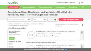 
                            8. Allianz Beratungs- und Vertriebs-AG (ABV) Ausbildung: Freie Plätze ...