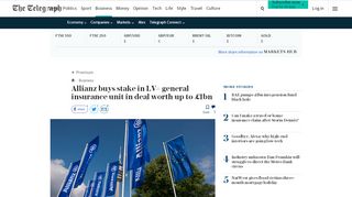 
                            9. Allianz buys stake in LV= general insurance unit in deal worth up to ...