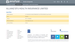 
                            12. Allianz EFU Health Insurance Limited | JamaPunji