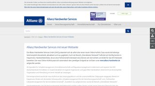 
                            5. Allianz Handwerker Services mit neuer Webseite