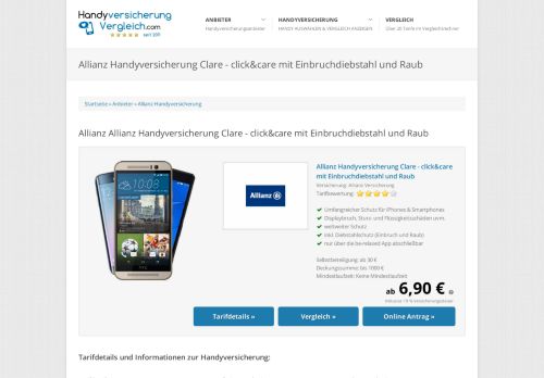 
                            5. ᐅ Allianz Handyversicherung Clare - click&care mit DS ᐅᐅ