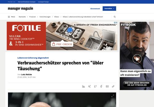 
                            7. Allianz: Lebensversicherung IndexSelect scharf kritisiert - manager ...