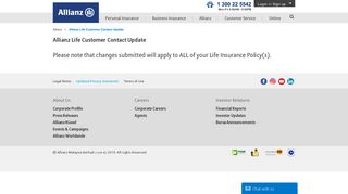 
                            11. Allianz Life Customer Contact Update - Allianz Malaysia