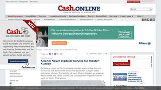 
                            13. Allianz: Neuer digitaler Service für Riester-Kunden ...