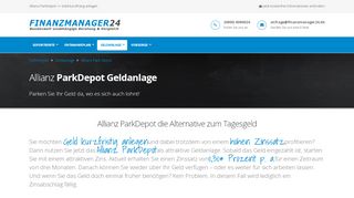 
                            12. Allianz | ParkDepot sichere Geldanlage - Vergleich Sofortrente