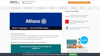 
                            5. Allianz ParkDepot Tagesgeld - Test und Erfahrungen - Kredite.org