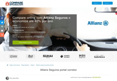 
                            8. Allianz Seguros portal corretor - Compareemcasa