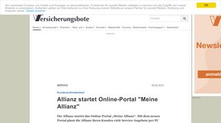 
                            12. Allianz startet Online-Portal 