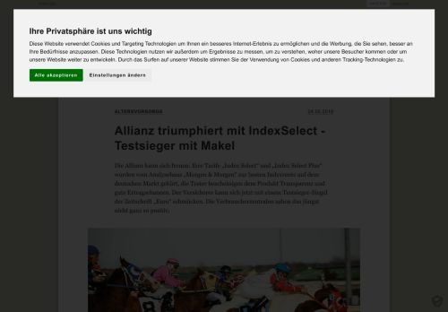 
                            6. Allianz triumphiert mit IndexSelect - Testsieger mit Makel ...