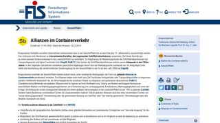 
                            8. Allianzen im Containerverkehr - Forschungs-Informations-System