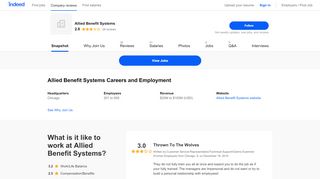 
                            12. Allied Benefit Systems Careers and Employment | Indeed.com