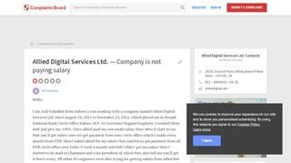 
                            12. Allied Digital Services Ltd. - Company is not paying salary, Review ...