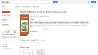 
                            10. Alligator Metabolism Studies on Chemical Reactions in Vivo