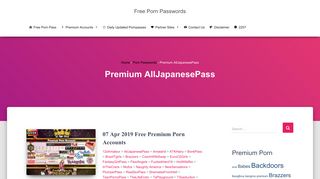 
                            5. AllJapanesePass - Free Porn Passwords