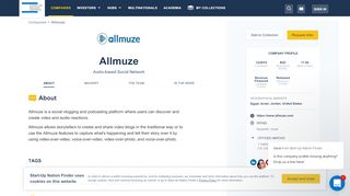 
                            8. Allmuze Audio-based Social Network Founded 2010 - Start ...