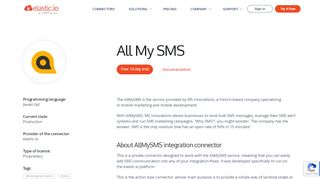 
                            13. AllMySMS integration connector sends SMS straight from the platform