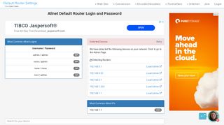 
                            11. Allnet Default Router Login and Password - Clean CSS