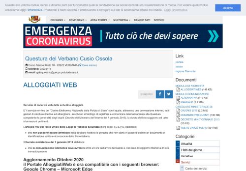 
                            9. alloggiati web - Questure - Polizia