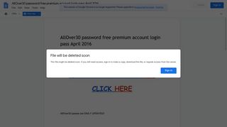 
                            8. AllOver30 password free premium account login pass April 2016