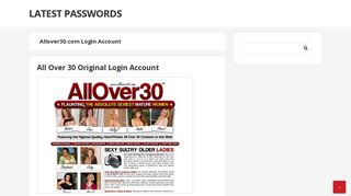 
                            7. Allover30.com Login Account – Latest Passwords