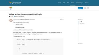 
                            2. Allow action to access without login - General Discussions - Yii ...