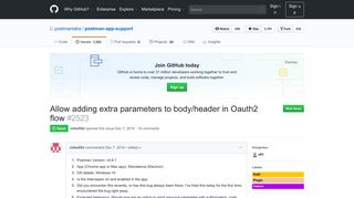 
                            9. Allow adding extra parameters to body/header in Oauth2 flow · Issue ...