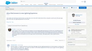 
                            8. Allow iPad browsers to view Lightning Experience - Ideas - Salesforce ...