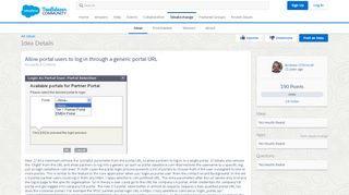 
                            2. Allow portal users to log in through a generic portal URL - Ideas ...