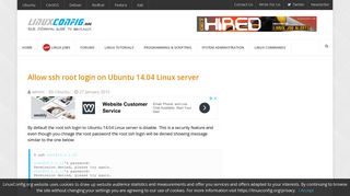 
                            11. Allow ssh root login on Ubuntu 14.04 Linux server - LinuxConfig.org