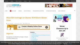 
                            1. Allow SSH root login on Ubuntu 18.04 Bionic Beaver Linux ...