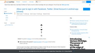
                            13. Allow user to sign in with Facebook, Twitter, Gmail Account in ...