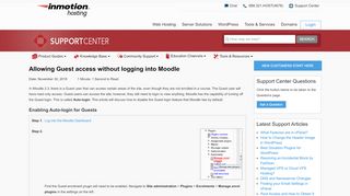 
                            11. Allowing Guest access without logging into Moodle | InMotion Hosting