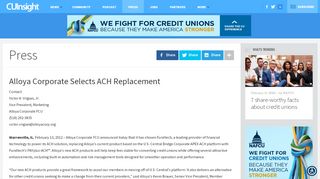 
                            7. Alloya Corporate Selects ACH Replacement - CUInsight