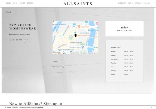 
                            10. ALLSAINTS UK: Bahnhofstrasse 88, Zurich, Switzerland